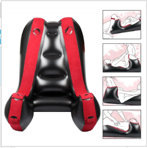 Inflatable Split Leg Sofa Mat with Straps for Couples