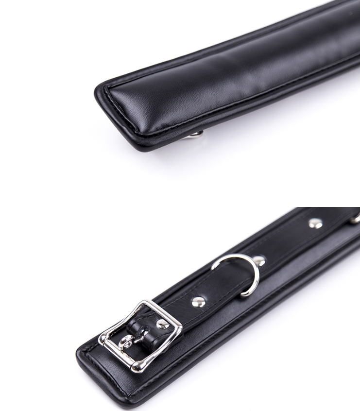 Leather Trimmed Neck Collar for Alternative Bondage Toys