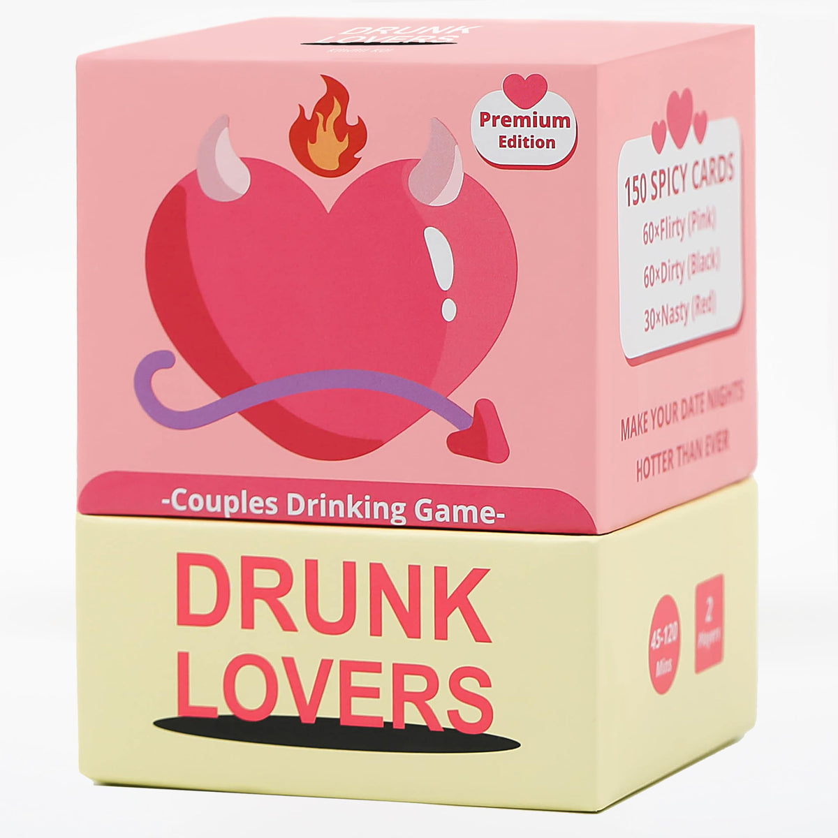 DRUNK LOVERS Premium Edition - Couples Games Couples Card Game for Date Night 150 Cards with 3 Engaging Categories Anniversary or Valentines Day Gift Couple Games and Couples Games for Adults
