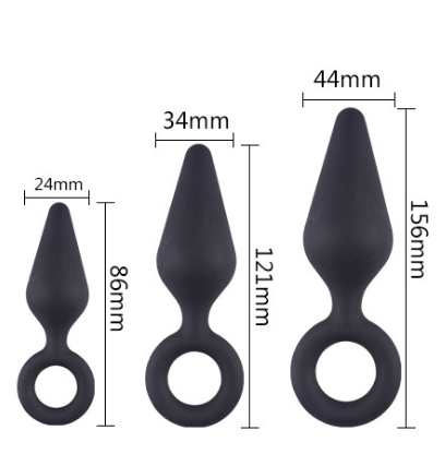 5-Piece Anal Plug Set with Vibrating Eggs for Adults