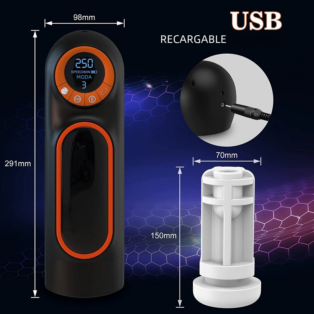 Automatic Male Masturbator Cup - Adult Pleasure Device
