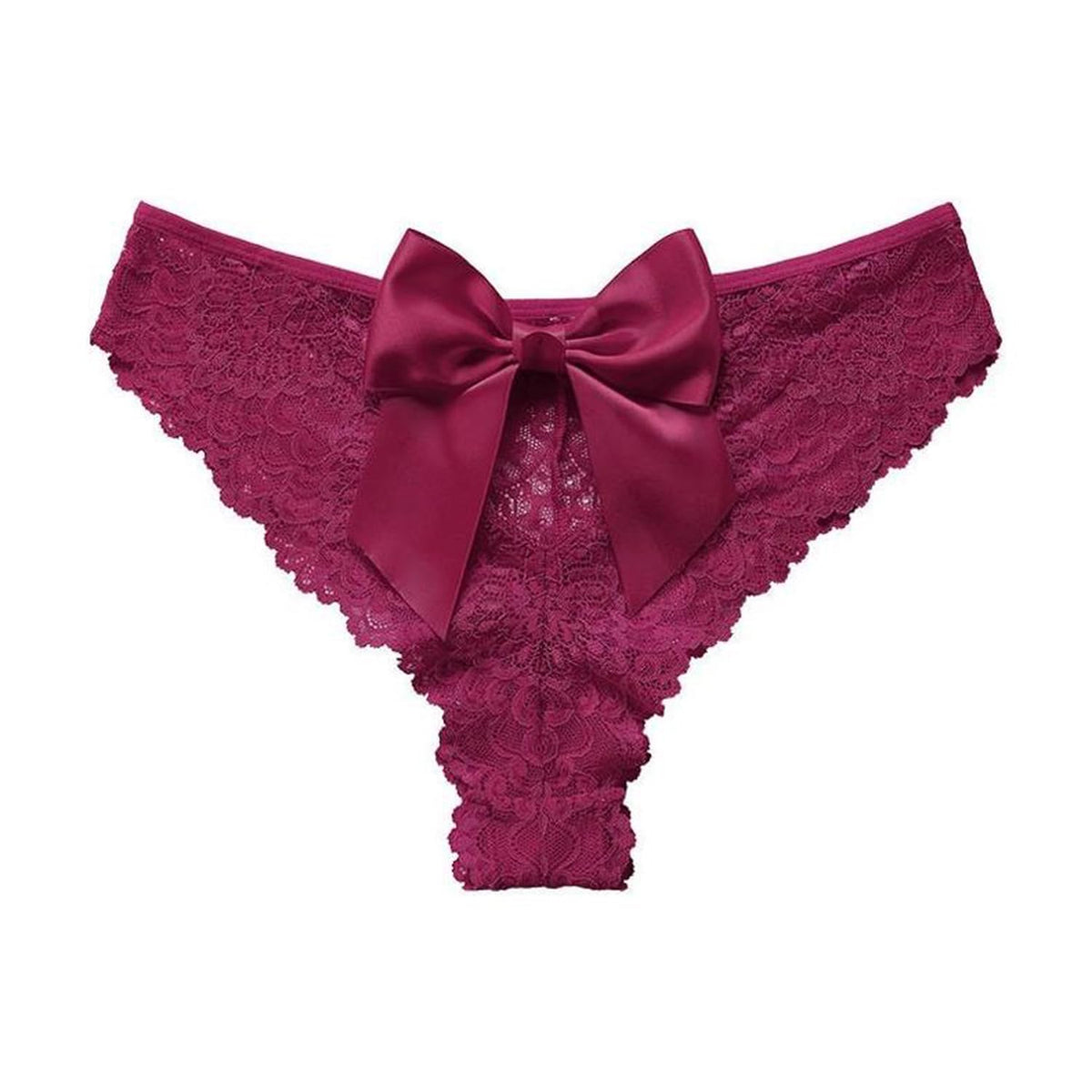 Justgoo Womens Floral Lace G-String Thongs Panties Sexy Underwear Low Rise T-Back Underpants Purple