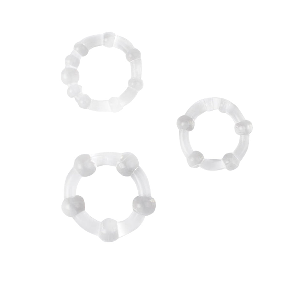 Tri-Color Delay Ring Silicone Cock Ring (Adult Toy)