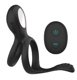Remote Control Vibrating Penis Ring Megamente (One Set)
