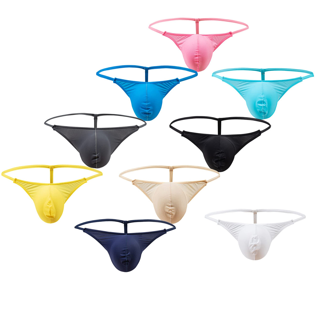 YOOBNG Sexy Men G-String Thongs Ice Silk Underwear Bikini Wrestling Sumo Binding Tangas Briefs