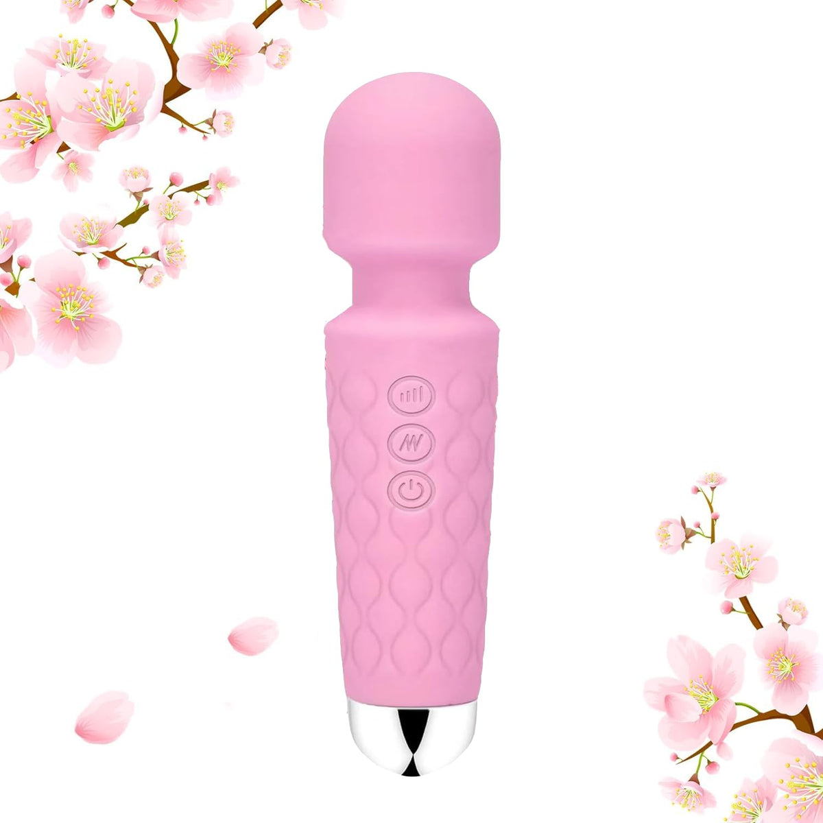LUMIO Body Back Relaxation Mini Massager Rechargeable - 9 Speeds 19 Modes - Portable Handheld Massager Pink