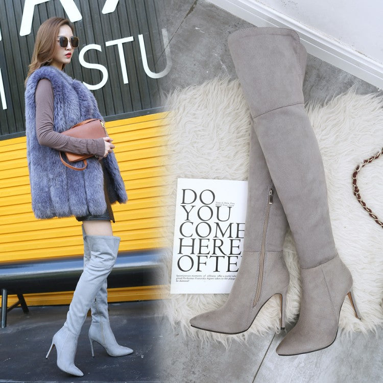 Knee-High High Heeled Women's Boots