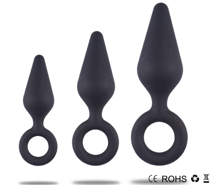 5-Piece Anal Plug Set with Vibrating Eggs for Adults