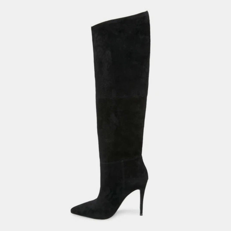 Pleated High Over The Knee Stiletto Heels Boots
