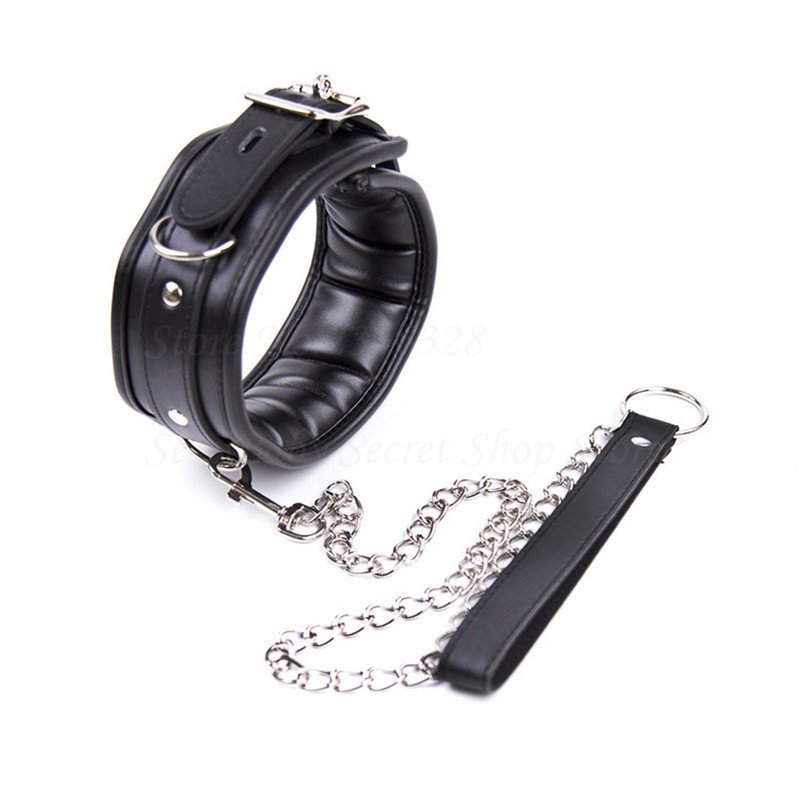 Leather Trimmed Neck Collar for Alternative Bondage Toys