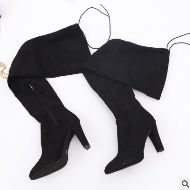 2020 Stylish Pointed Toe High Heel Knee Boots