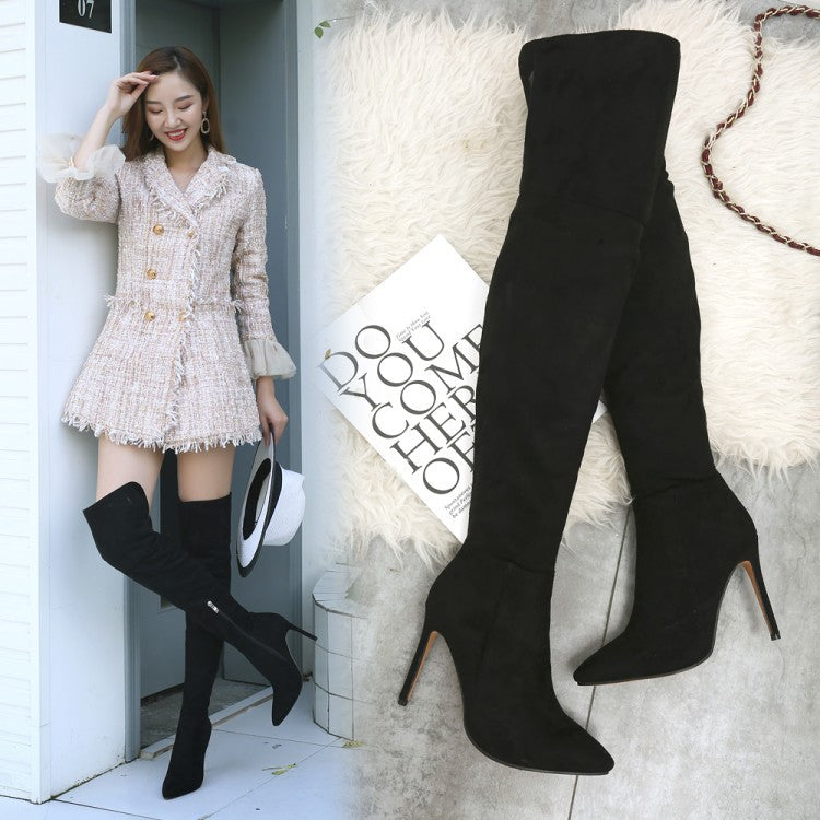 Knee-High High Heeled Women's Boots