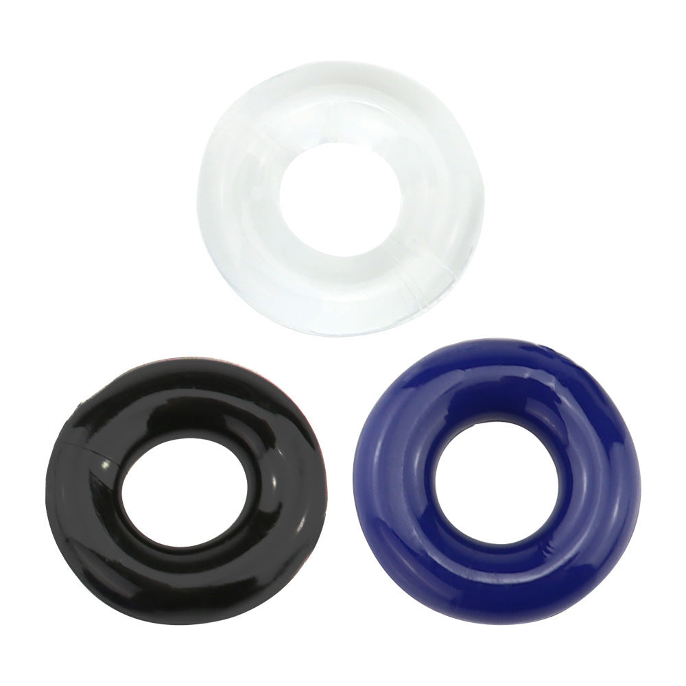 Tri-Color Delay Ring Silicone Cock Ring (Adult Toy)