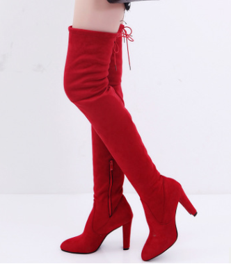 2020 Stylish Pointed Toe High Heel Knee Boots