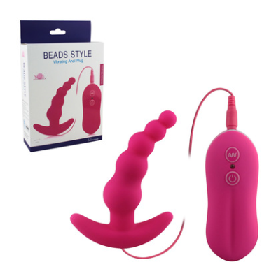 Vibrating Anal Plug with Electric Beads, Adult Toy