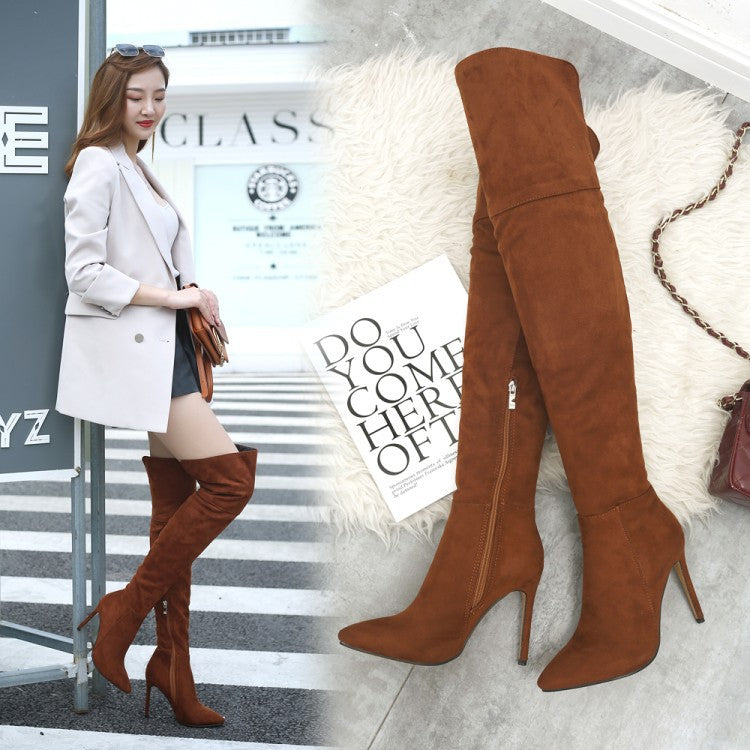 Knee-High High Heeled Women's Boots