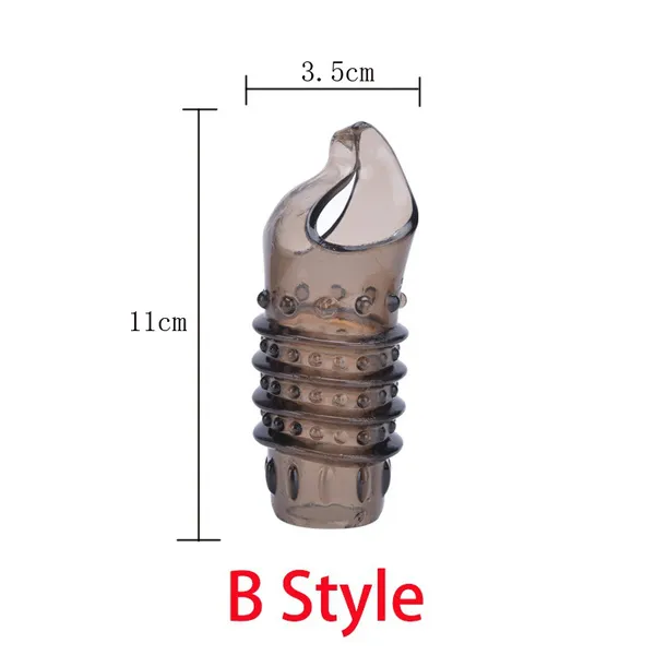 2PCS Reusable Cock Ring Glans Penis Enlarger Delayed Ejaculation Sleeve Extender
